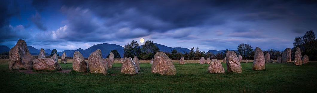Moon over Castlerig Stone Circle Ref-PC2369