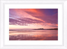 Dunstanburgh Castle scarlet dawn Ref-SC2035