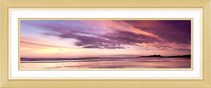 Dunstanburgh Castle scarlet dawn Ref-PC258