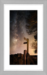 Hadrians Wall sign Milky Way Ref-SC2433