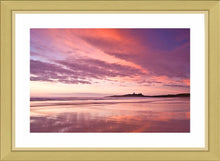 Dunstanburgh Castle scarlet dawn Ref-SC2035