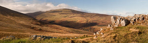 Cheviot and Long Crags Northumberland panoramic photograph