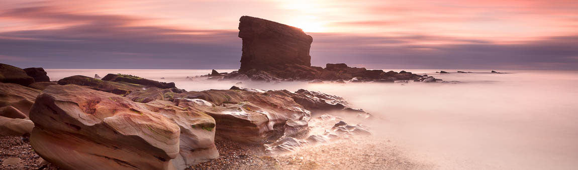 Collywell Bay Charlies Garden panoramic photograph