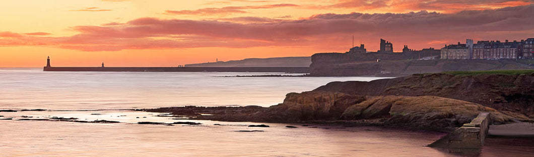 Cullercaots and Tynemouth panoramic photograph
