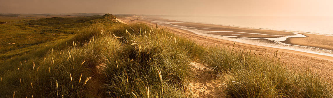Druridge Bay Northumberland panoramic photograph