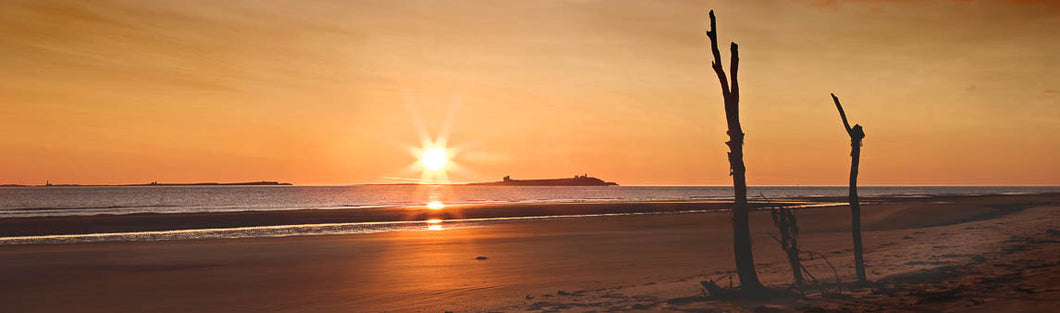 Farne Islands sunrise Northumberland panoramic photograph