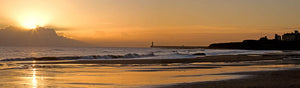 Tynemouth Longsands beach dawn panoramic photograph