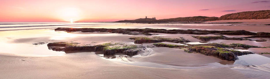Dunstanburgh Castle from Embleton Bay Ref-PC2124