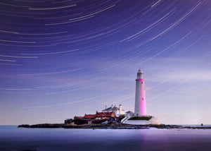 Saint Mary's Lighthouse star trails 2 Ref-SC2438