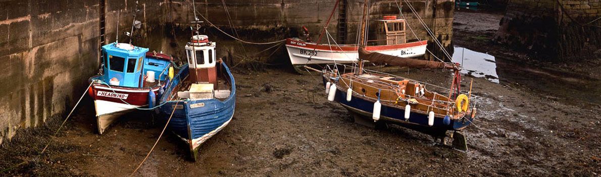 Burnmouth Harbour Boats  Ref-PC559