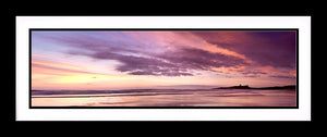 Dunstanburgh Castle scarlet dawn Ref-PC258